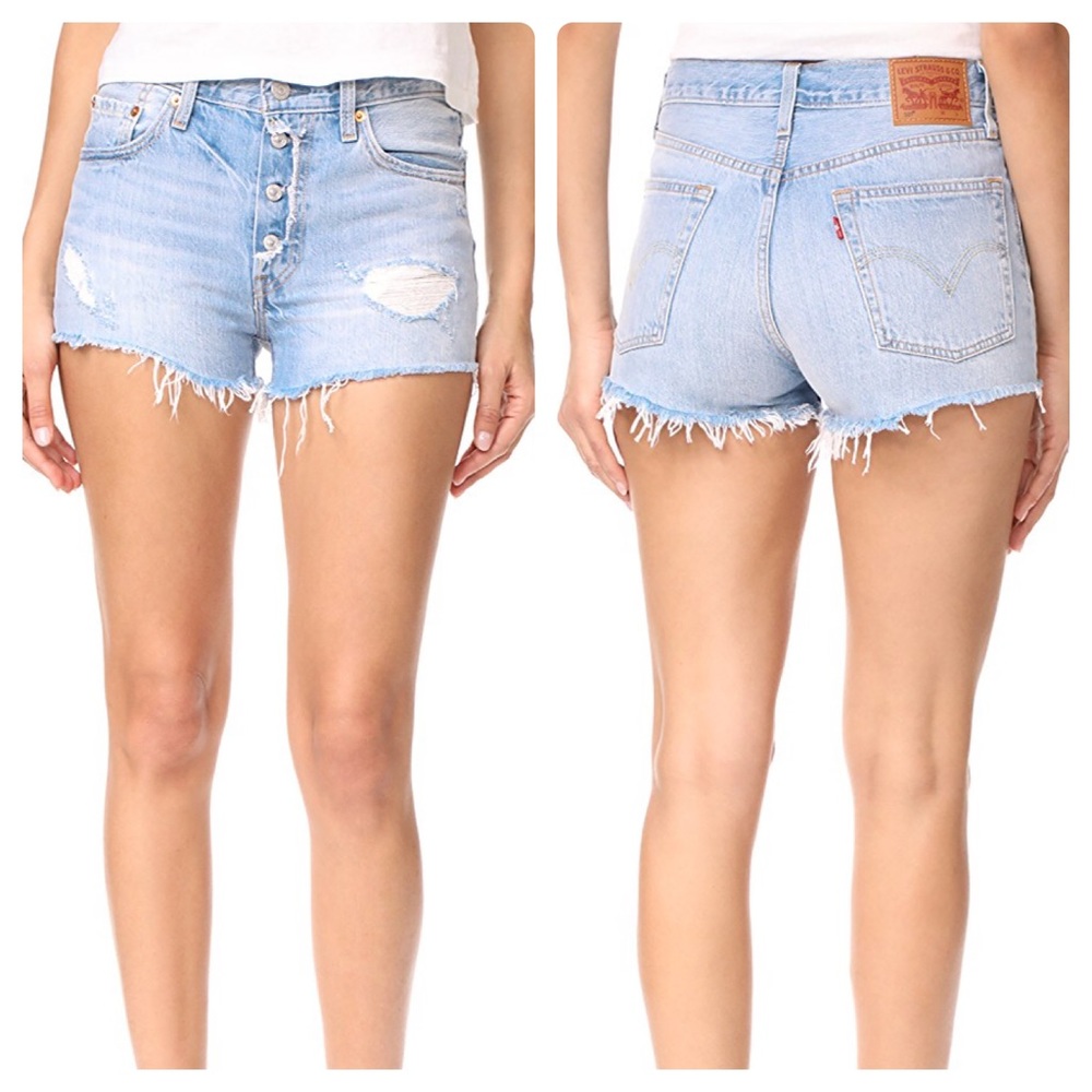 Levi’s 501 Distressed Cut Off Button Fly Shorts